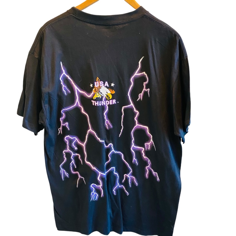 AMERICAN THUNDER X Tiger Lightning Tee Shirt Vintage Rare - Picture 2 of 7